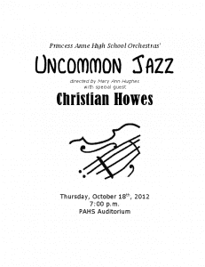 sample program of a jazz school residency with christian howes